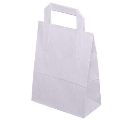 Torby białe pap. 32x22x24,5 płaski uchwyt x 250