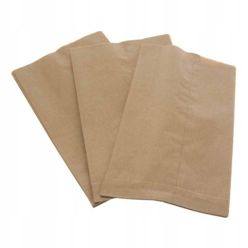 Torebka fałdowa kraft 35x18x6 cm tytka szara x1000