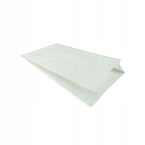 Torebka fałdowa biała 21x12x5 cm tytka x1000