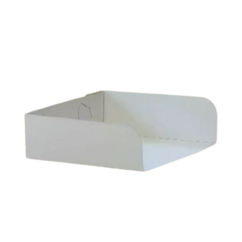 Półkartonik pudełko 20x20x6 cm 100 sztuk szufelka tacka kasetka do ciasta pączków wypieków biały