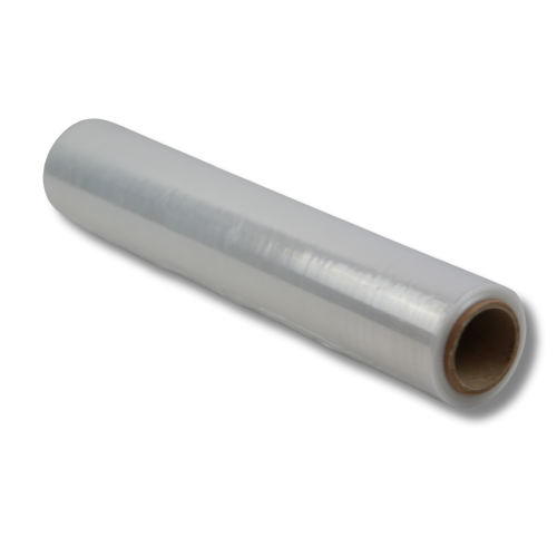 Folia stretch RĘCZNA 400 mm 23 my 1,1 kg 160% transparent tuleja 200g