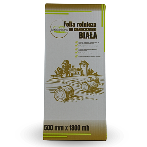 Folia maszynowa biała do sianokiszonki 500x1800 [mb] AGROPROFIL