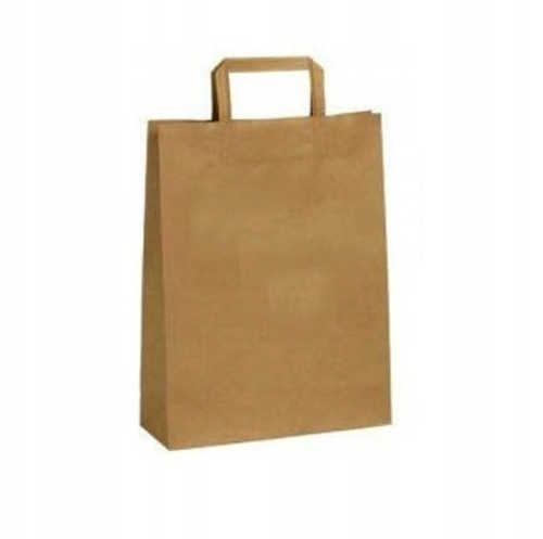 Torba torebka opakowanie papierowe kraft 18x8,5x23 cm uchwyt płaski 1 szt.
