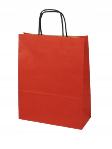 CZERWONA - Torba papierowa 31x12x41