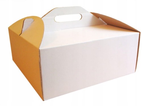 Karton 300x300x150 mm pudełko opakowanie skrzynia box na tort biały 3W 50 sztuk